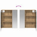 Dulap cu oglindă pentru baie Stejar artizanal 60 x 14,5 x 70 cm - WALTI WALTI
