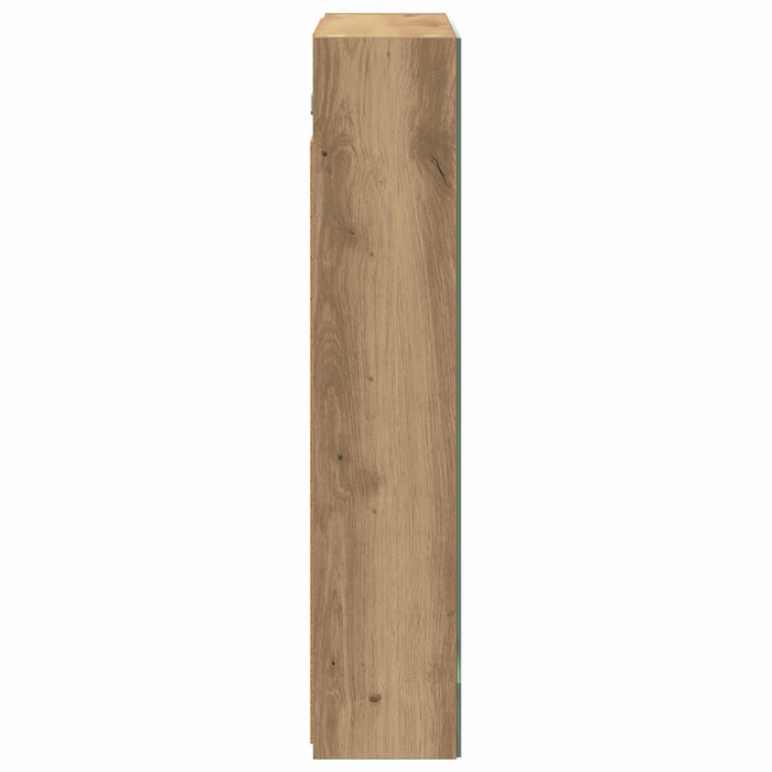 Dulap cu oglindă pentru baie Stejar artizanal 60 x 14,5 x 70 cm - WALTI WALTI