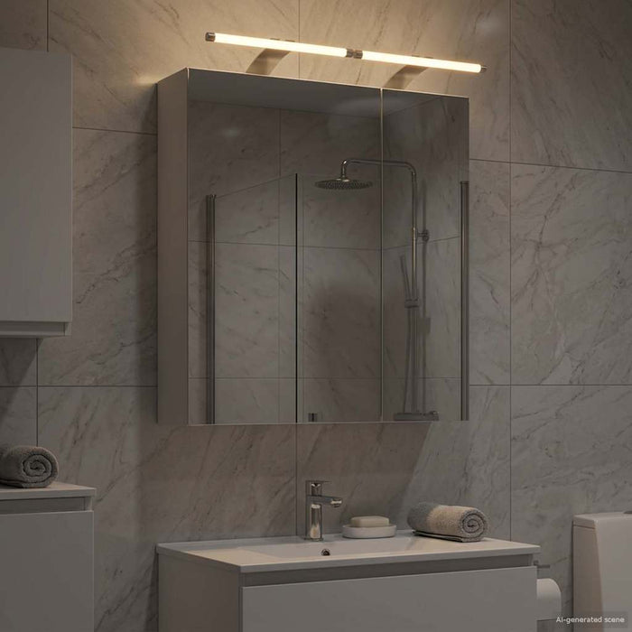 Dulap cu oglindă pentru baie Alb 60 x 14,5 x 70 cm - WALTI WALTI