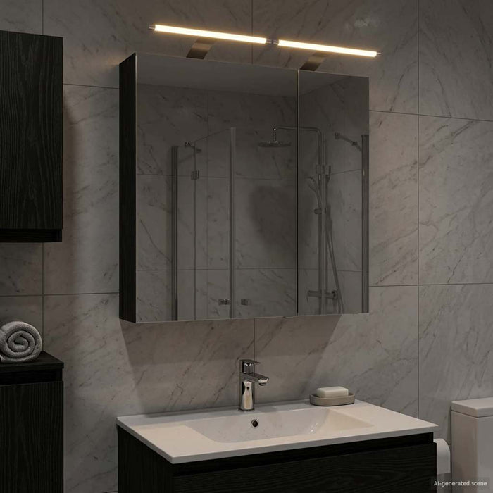 Dulap cu oglindă pentru baie Stejar Negru 60 x 14,5 x 70 cm - WALTI WALTI