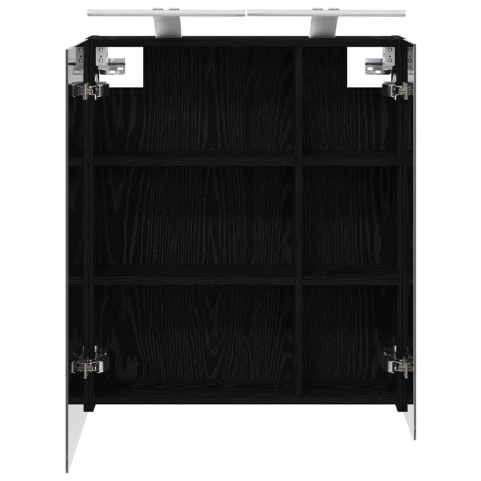 Dulap cu oglindă pentru baie Stejar Negru 60 x 14,5 x 70 cm - WALTI WALTI