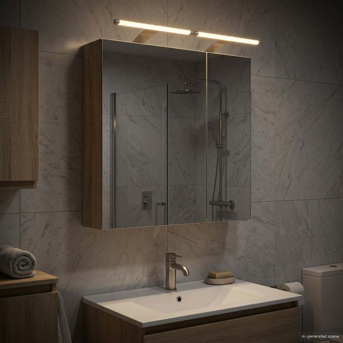 Dulap cu oglindă pentru baie Stejar Sonoma 60 x 14,5 x 70 cm - WALTI WALTI
