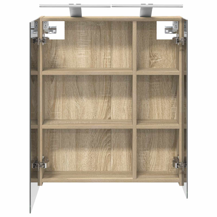 Dulap cu oglindă pentru baie Stejar Sonoma 60 x 14,5 x 70 cm - WALTI WALTI