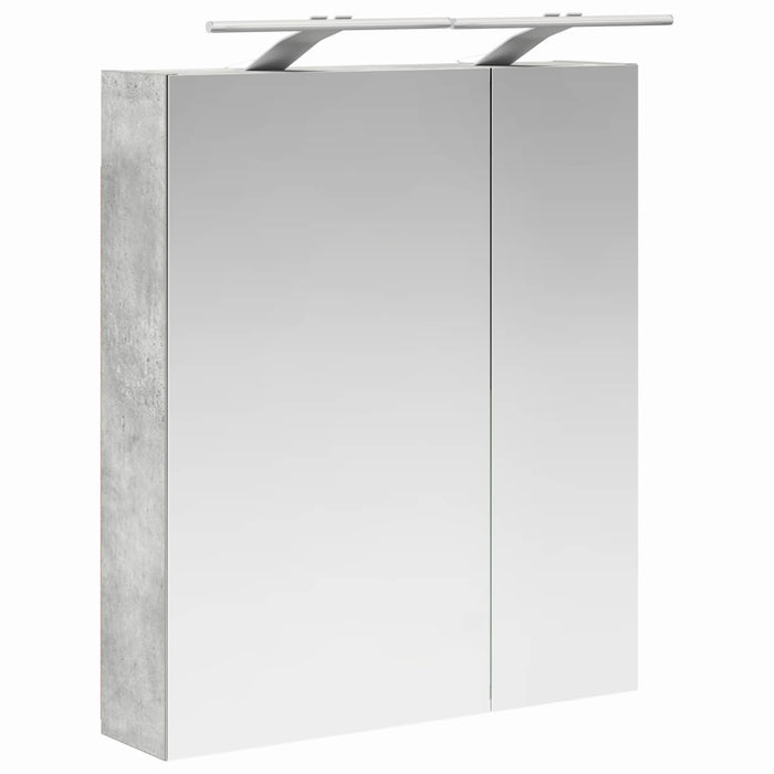 Dulap cu oglindă pentru baie Gri din beton 60 x 14,5 x 70 cm - WALTI WALTI