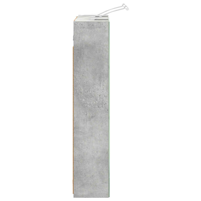 Dulap cu oglindă pentru baie Gri din beton 60 x 14,5 x 70 cm - WALTI WALTI
