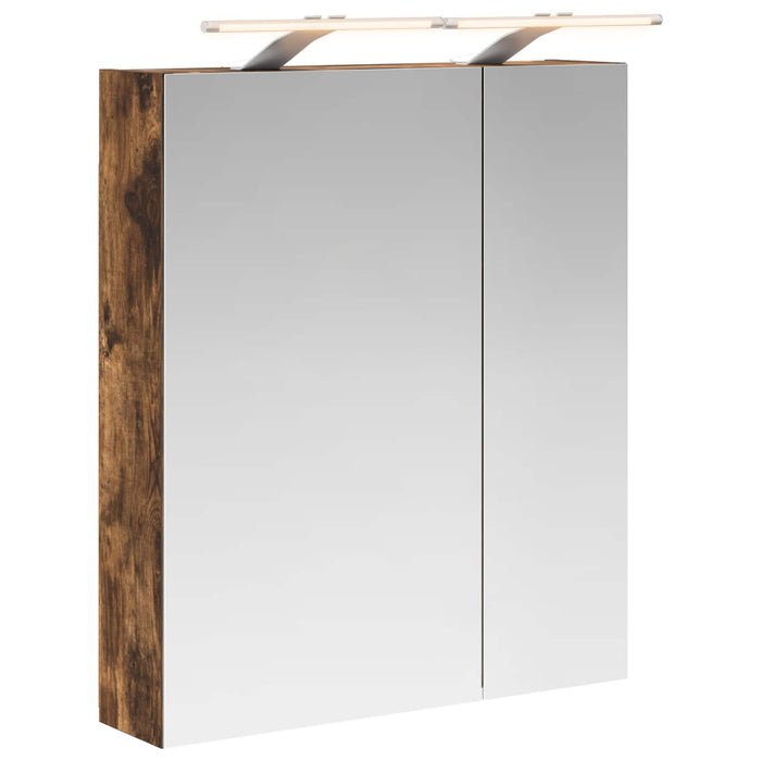Dulap cu oglindă pentru baie Stejar fumuriu 60 x 14,5 x 70 cm - WALTI WALTI