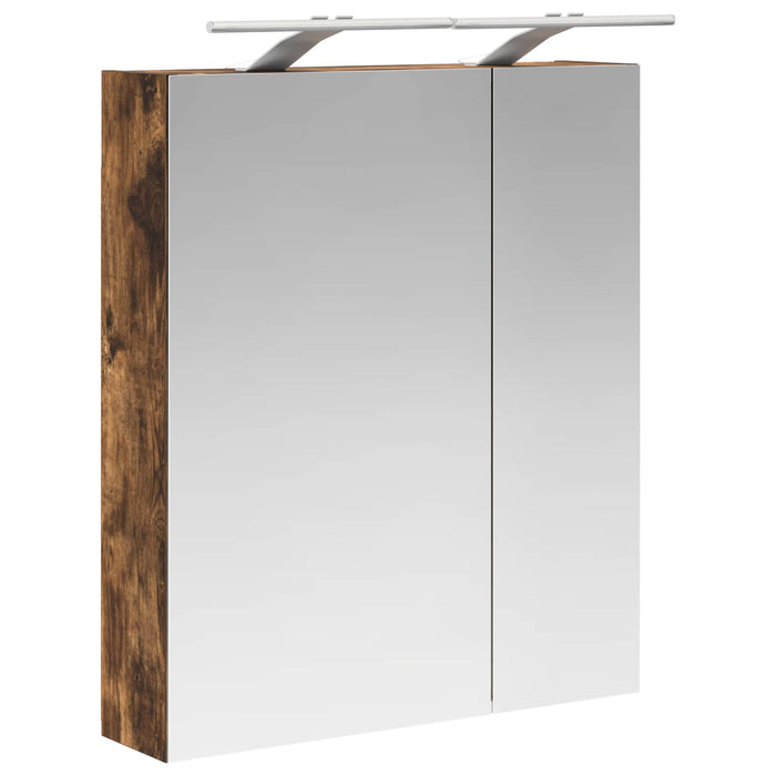 Dulap cu oglindă pentru baie Stejar fumuriu 60 x 14,5 x 70 cm - WALTI WALTI