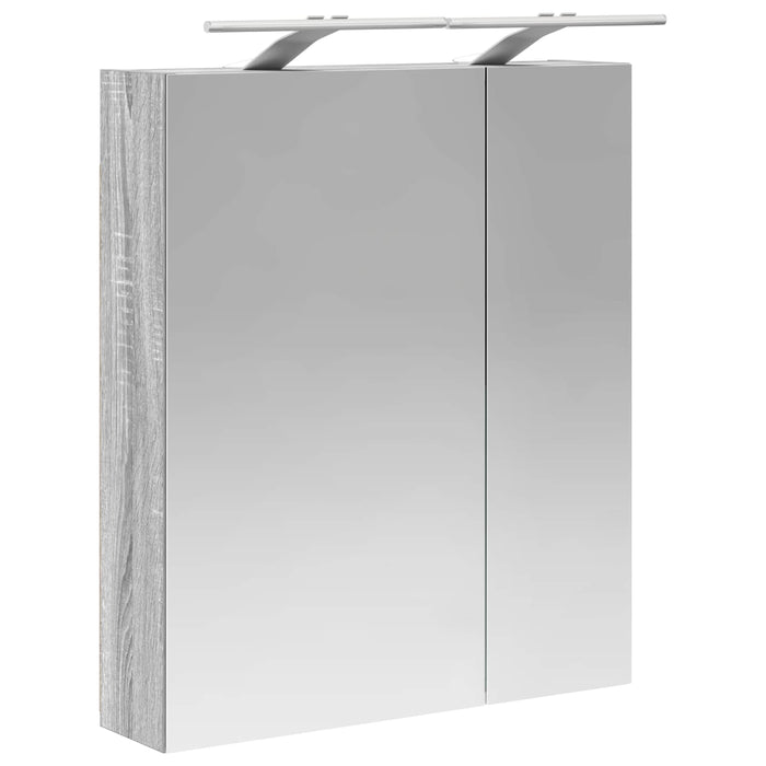 Dulap cu oglindă pentru baie Gri Sonoma 60 x 14,5 x 70 cm - WALTI WALTI