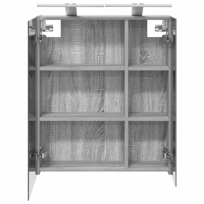 Dulap cu oglindă pentru baie Gri Sonoma 60 x 14,5 x 70 cm - WALTI WALTI