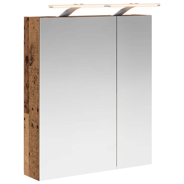 Dulap cu oglindă pentru baie Lemn vechi 60 x 14,5 x 70 cm WALTI