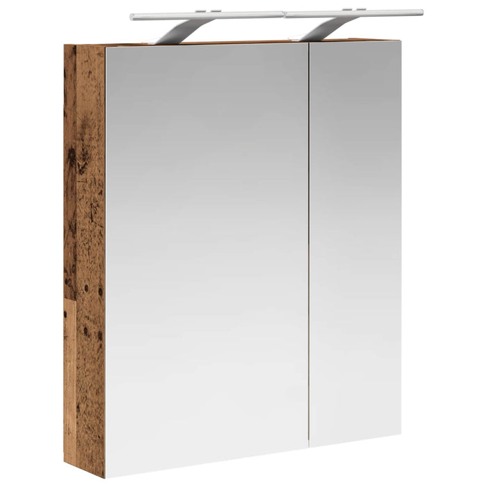 Dulap cu oglindă pentru baie Lemn vechi 60 x 14,5 x 70 cm WALTI