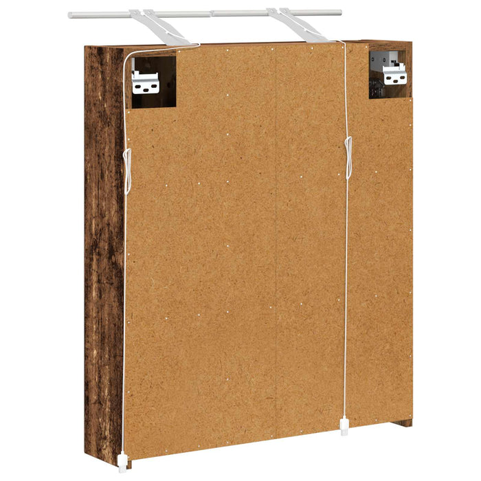 Dulap cu oglindă pentru baie Lemn vechi 60 x 14,5 x 70 cm WALTI