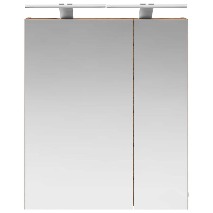 Dulap cu oglindă pentru baie Lemn vechi 60 x 14,5 x 70 cm WALTI