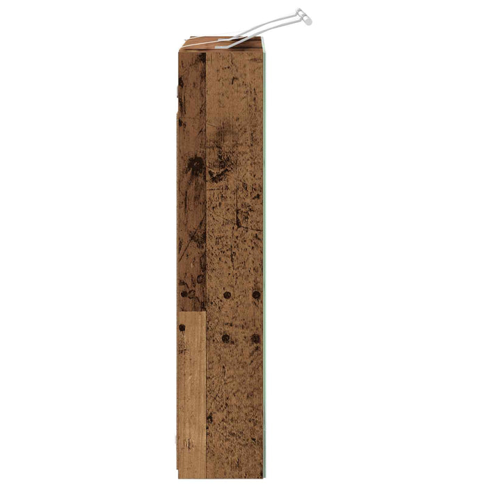 Dulap cu oglindă pentru baie Lemn vechi 60 x 14,5 x 70 cm WALTI