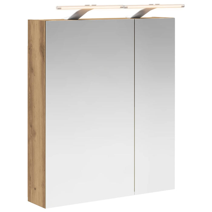 Dulap cu oglindă pentru baie Stejar artizanal 60 x 14,5 x 70 cm - WALTI WALTI