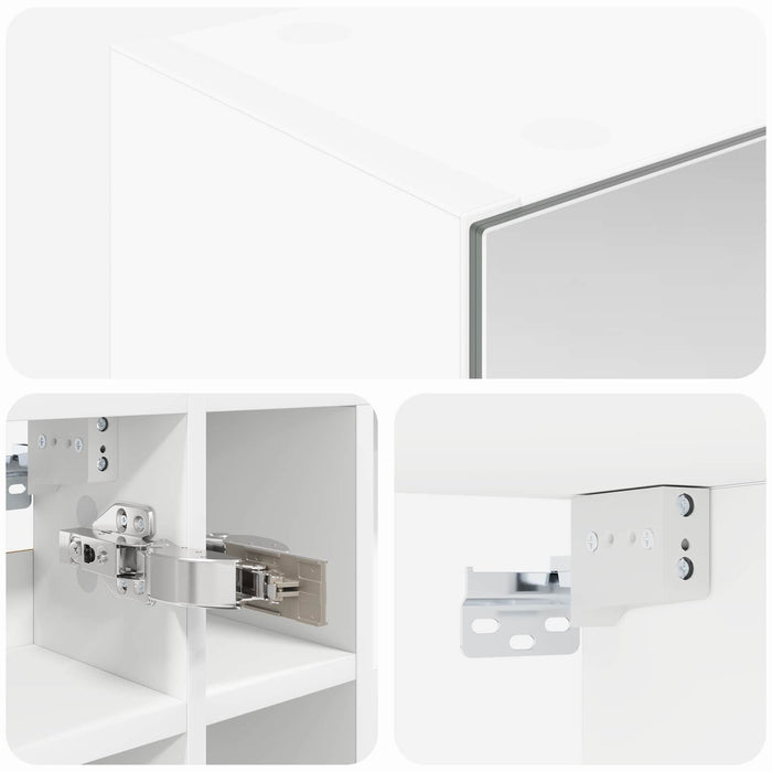 Dulap cu oglindă pentru baie Alb 60 x 14,5 x 50 cm - WALTI WALTI