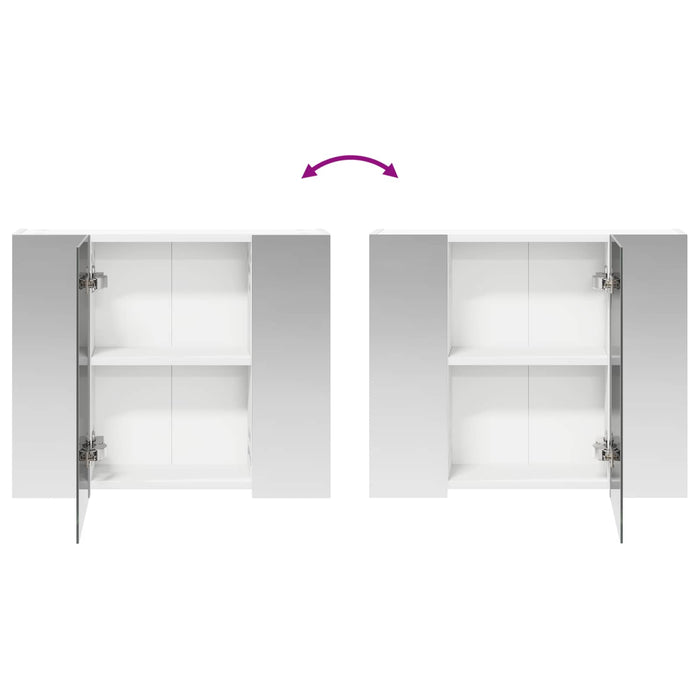 Dulap cu oglindă pentru baie Alb 60 x 14,5 x 50 cm - WALTI WALTI