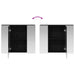 Dulap cu oglindă pentru baie Stejar Negru 60 x 14,5 x 50 cm - WALTI WALTI