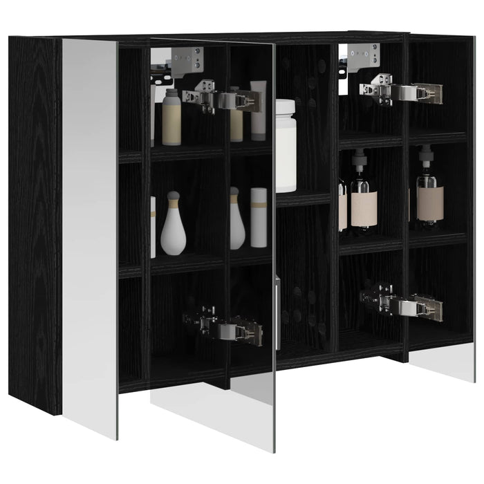 Dulap cu oglindă pentru baie Stejar Negru 60 x 14,5 x 50 cm - WALTI WALTI