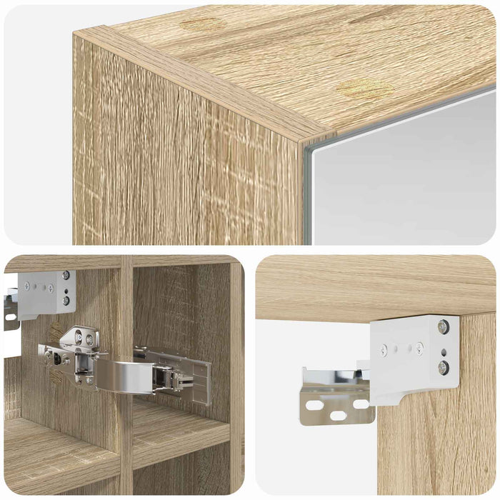Dulap cu oglindă pentru baie Stejar Sonoma 60 x 14,5 x 50 cm - WALTI WALTI