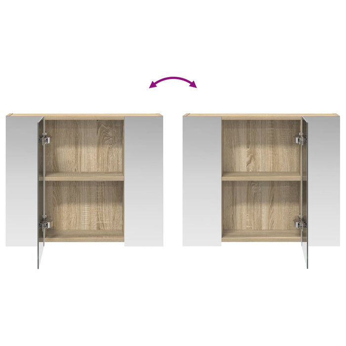 Dulap cu oglindă pentru baie Stejar Sonoma 60 x 14,5 x 50 cm - WALTI WALTI