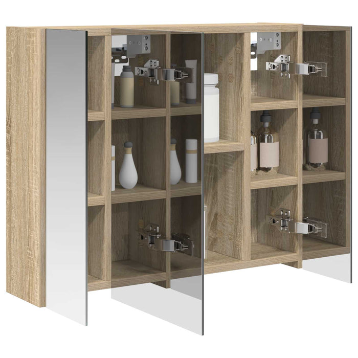 Dulap cu oglindă pentru baie Stejar Sonoma 60 x 14,5 x 50 cm - WALTI WALTI