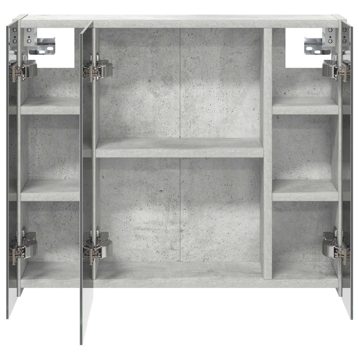 Dulap cu oglindă pentru baie Gri din beton 60 x 14,5 x 50 cm - WALTI WALTI
