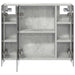 Dulap cu oglindă pentru baie Gri din beton 60 x 14,5 x 50 cm - WALTI WALTI