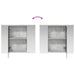Dulap cu oglindă pentru baie Gri din beton 60 x 14,5 x 50 cm - WALTI WALTI