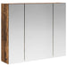 Dulap cu oglindă pentru baie Stejar fumuriu 60 x 14,5 x 50 cm - WALTI WALTI