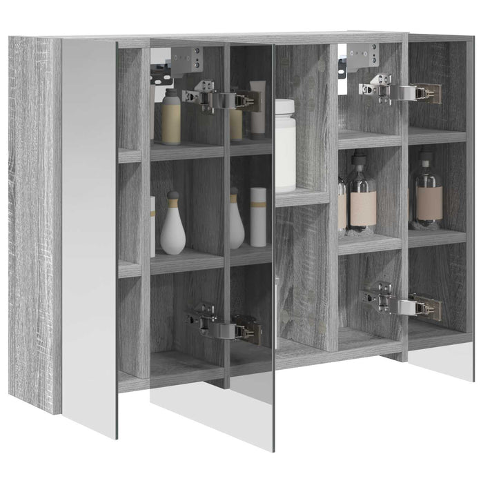 Dulap cu oglindă pentru baie Gri Sonoma 60 x 14,5 x 50 cm - WALTI WALTI