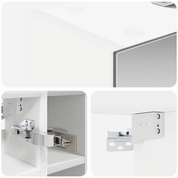 Dulap cu oglindă pentru baie Alb 60 x 14,5 x 50 cm - WALTI WALTI