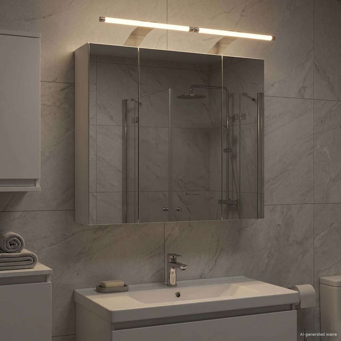 Dulap cu oglindă pentru baie Alb 60 x 14,5 x 50 cm - WALTI WALTI