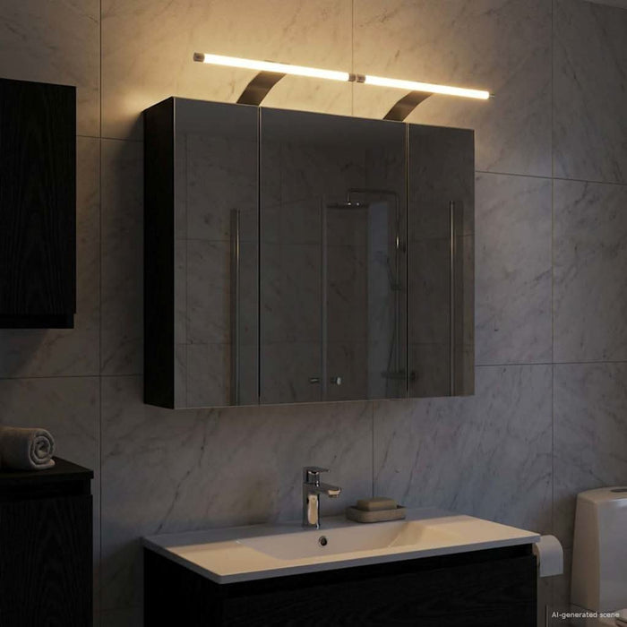 Dulap cu oglindă pentru baie Stejar Negru 60 x 14,5 x 50 cm - WALTI WALTI
