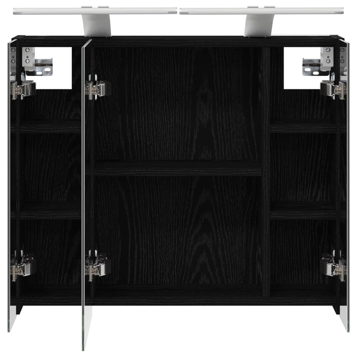 Dulap cu oglindă pentru baie Stejar Negru 60 x 14,5 x 50 cm - WALTI WALTI