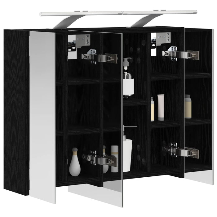 Dulap cu oglindă pentru baie Stejar Negru 60 x 14,5 x 50 cm - WALTI WALTI