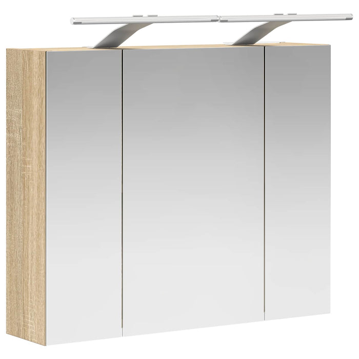 Dulap cu oglindă pentru baie Stejar Sonoma 60 x 14,5 x 50 cm WALTI