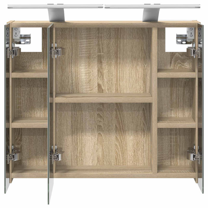 Dulap cu oglindă pentru baie Stejar Sonoma 60 x 14,5 x 50 cm WALTI