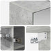 Dulap cu oglindă pentru baie Gri din beton 60 x 14,5 x 50 cm - WALTI WALTI