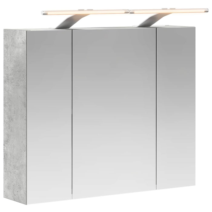 Dulap cu oglindă pentru baie Gri din beton 60 x 14,5 x 50 cm - WALTI WALTI