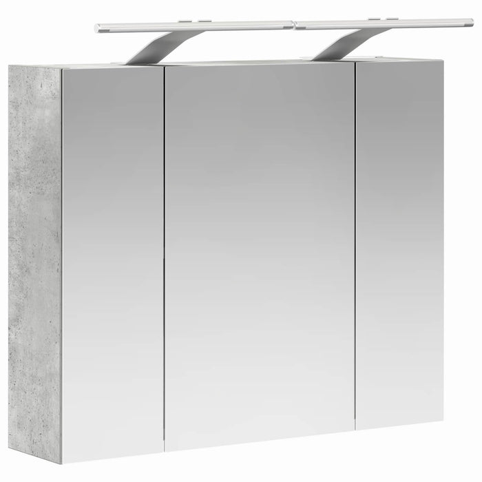 Dulap cu oglindă pentru baie Gri din beton 60 x 14,5 x 50 cm - WALTI WALTI