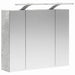 Dulap cu oglindă pentru baie Gri din beton 60 x 14,5 x 50 cm - WALTI WALTI