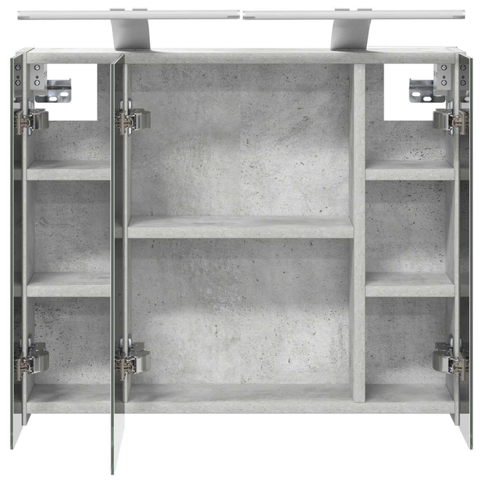 Dulap cu oglindă pentru baie Gri din beton 60 x 14,5 x 50 cm - WALTI WALTI