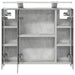 Dulap cu oglindă pentru baie Gri din beton 60 x 14,5 x 50 cm - WALTI WALTI