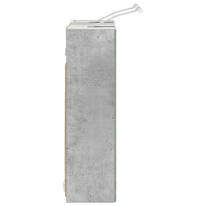 Dulap cu oglindă pentru baie Gri din beton 60 x 14,5 x 50 cm - WALTI WALTI