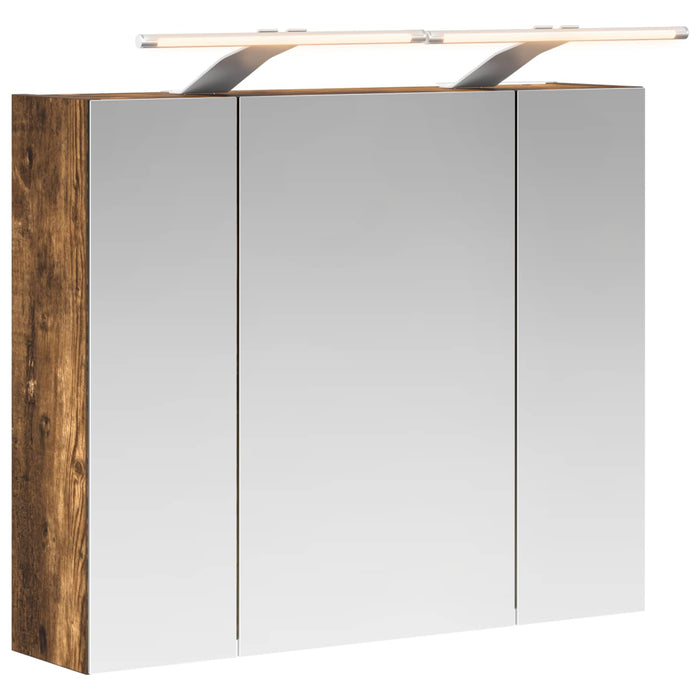 Dulap cu oglindă pentru baie Stejar fumuriu 60 x 14,5 x 50 cm - WALTI WALTI