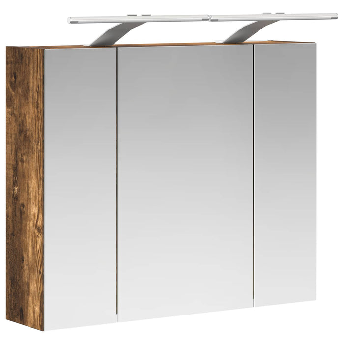 Dulap cu oglindă pentru baie Stejar fumuriu 60 x 14,5 x 50 cm - WALTI WALTI