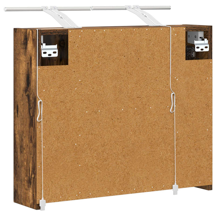 Dulap cu oglindă pentru baie Stejar fumuriu 60 x 14,5 x 50 cm - WALTI WALTI