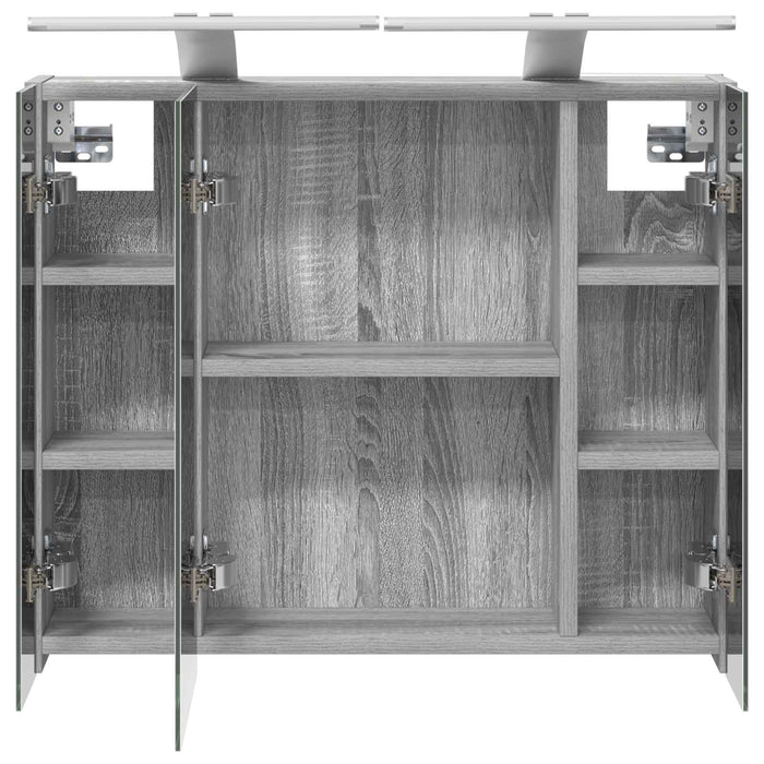 Dulap cu oglindă pentru baie Gri Sonoma 60 x 14,5 x 50 cm - WALTI WALTI