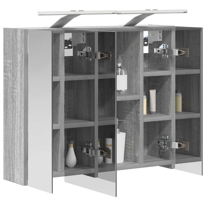 Dulap cu oglindă pentru baie Gri Sonoma 60 x 14,5 x 50 cm - WALTI WALTI